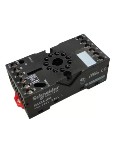 embase Schneider ruzc3m à contacts mixtes (cylindriques)